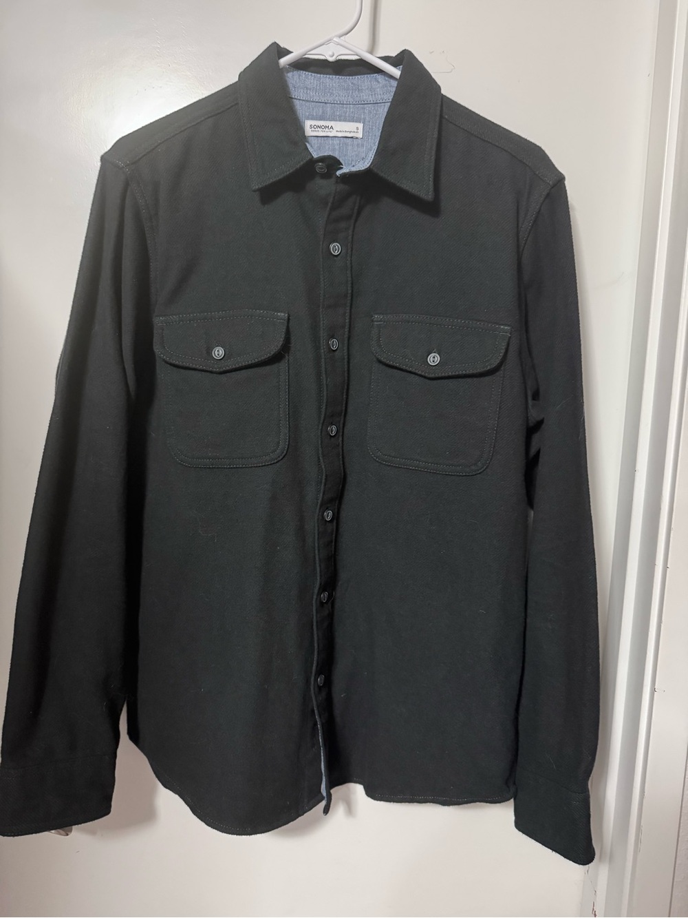 Sonoma Black Men's Flannel Shirt Jacket